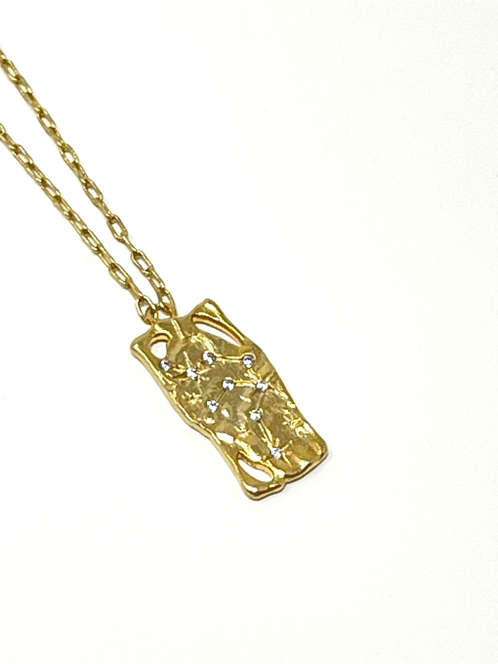 New Anthropologie Aquarius Constellation Gold Nugget Necklace